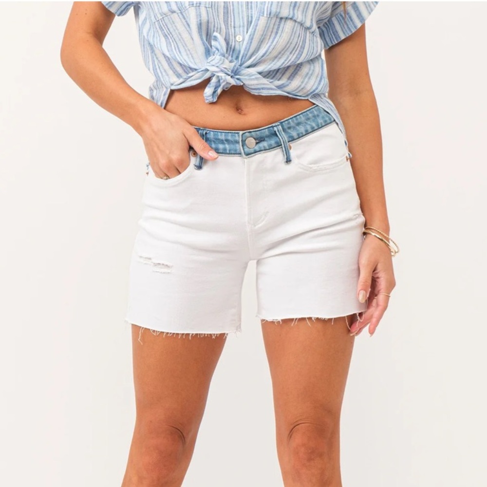 NWT Dear John Julian White Denim Shorts